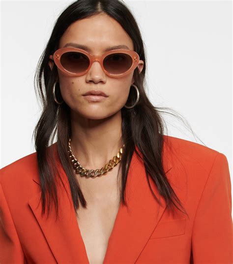 celine eyewear triomphe 01 oval sunglasses|celine canada online.